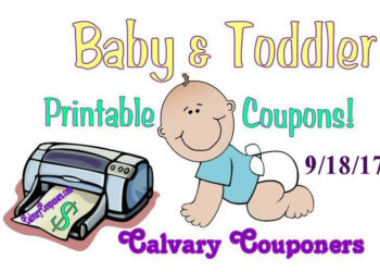 Baby and Toddler Coupons for 9-18-17