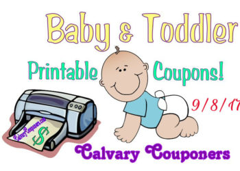 Baby and Toddler coupons for 9-8-17