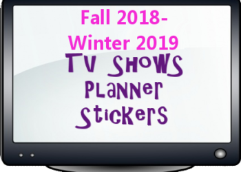 TV show printable planner stickers