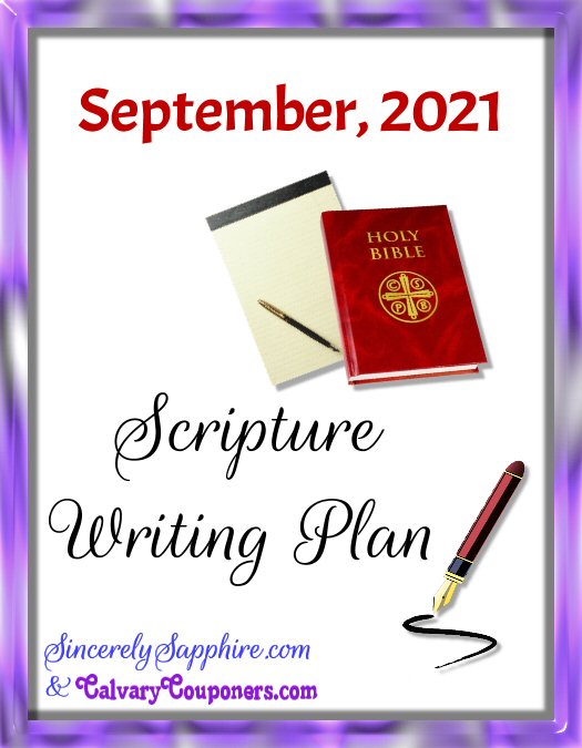 September 2021 scripture writing plan header