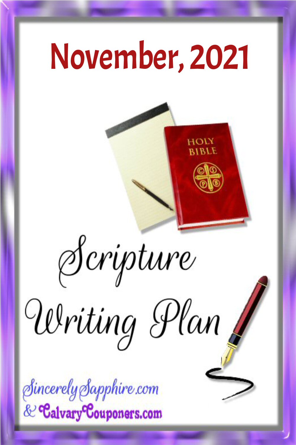 November 2021 scripture plan header