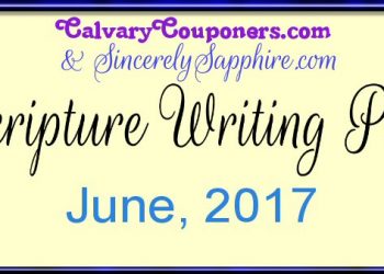 June 2017 Scripture Writing Plan