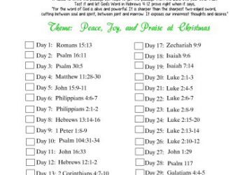 Scripture Writing Plan for December 2017