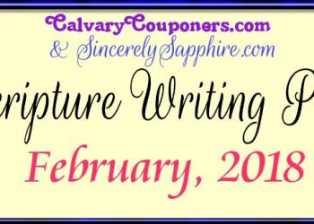 Scripture Writing Plan for February 2018