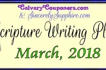 March 2018 Scripture Writing Plan
