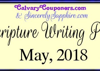 May 2018 Scripture Writing Plan