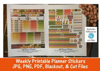 Printable Planner Stickers Autumn Road