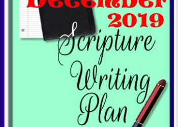 December 2019 scripture writing plan header
